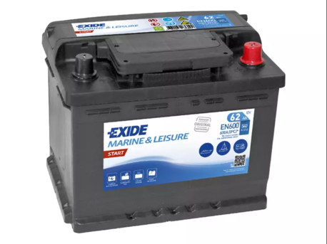 Exide Akku 12V 62Ah, käynnistysvirta 540A -/+ Exide Akku 12V 62Ah, käynnistysvirta 540A -/+
